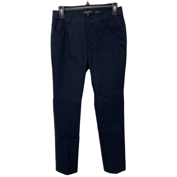 LAFAYETTE 148 New York Navy Blue Thompson Embossed Pattern Pants Trousers Size 2 - Picture 7 of 7